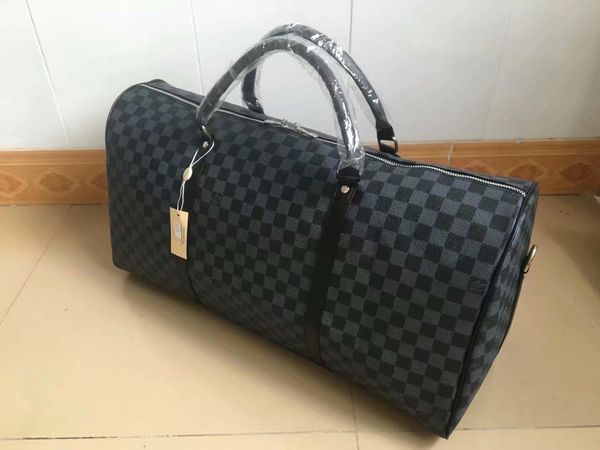 

2019 new fashion men's and women's travel bags luggage bags, leather luggage bags large capacity sports bags 55cm 03f