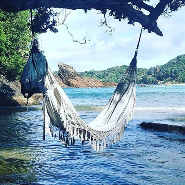 

ins nordic hammock boho large brazilian macrame fringe indoor hanging chair hammock swings double deluxe swing net chair