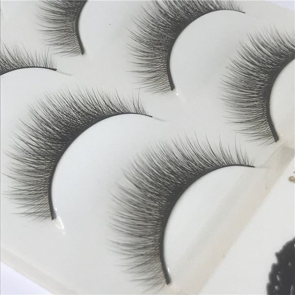 

new 5 pairs natural false eyelashes thick 3d mink lashes long black soft mink eyelashes makeup eyelash extension faux lashes-108