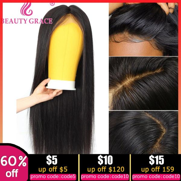 

straight invisible transparent hd lace wig brazilian 13x4 glueless lace front human hair wigs for black women remy 150% density, Black;brown