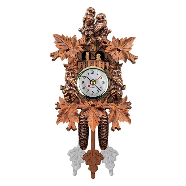 

vintage home decorative bird wall clock hanging wood cuckoo clock living room pendulum craft art for new house