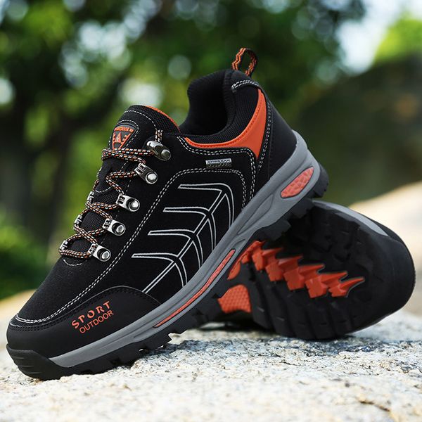 

summer breathable men hiking shoes suede + mesh outdoor men sneakers climbing shoes sport quick-dry water shoes#g3