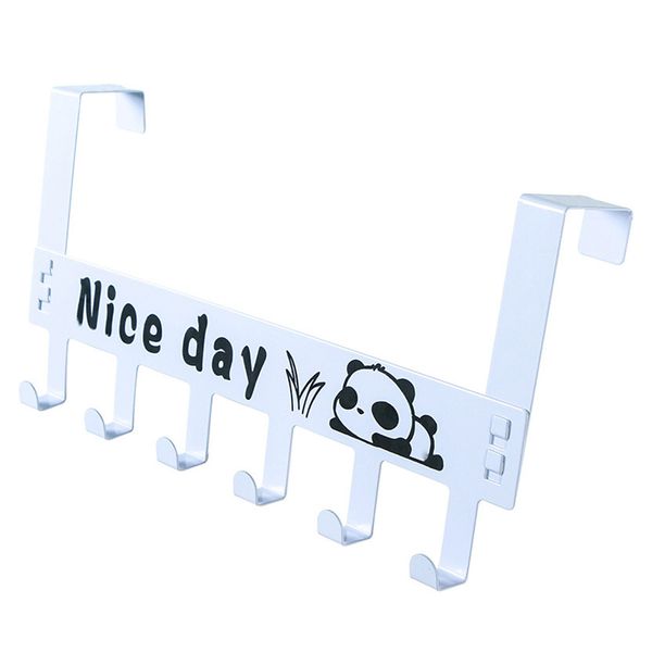 

carbon steel seamless hat towel coat wall decor clothes hangers racks with 6 hooks storage door back hooks