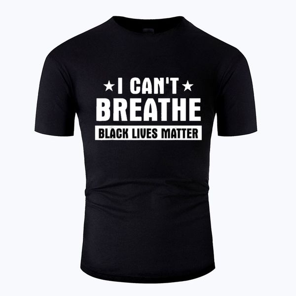 

2020 i cant breathe shirts black lives matter justice for george floyd print tshirt casual 100% cotton short sleeve t shirts, White;black