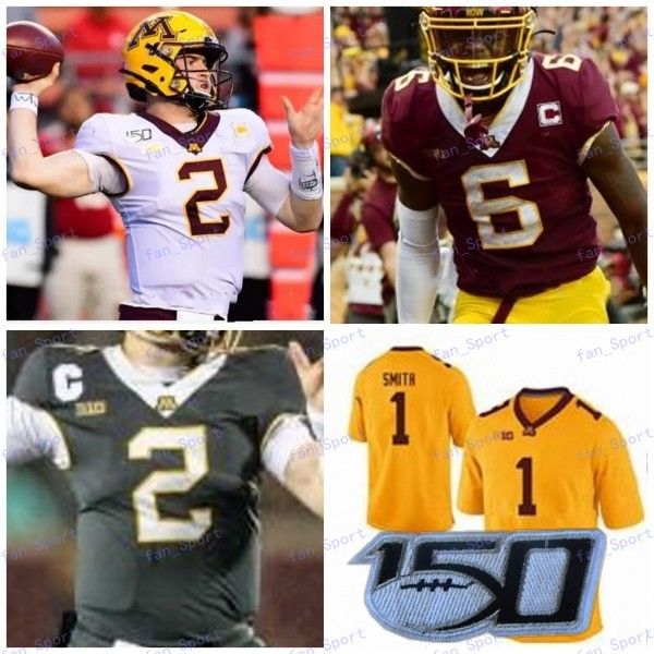 

custom minnesota golden gophers football jersey college tanner morgan rodney smith rashod bateman tyler johnson sam renner mohamed ibrahim, Black