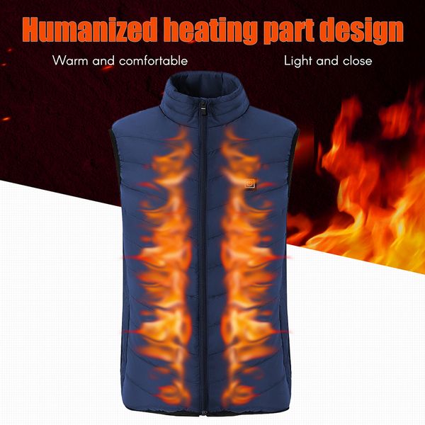 

2019 electric usb heated warm vest security intelligent warming heated vest jacket motorcycle travelling skiing hiking