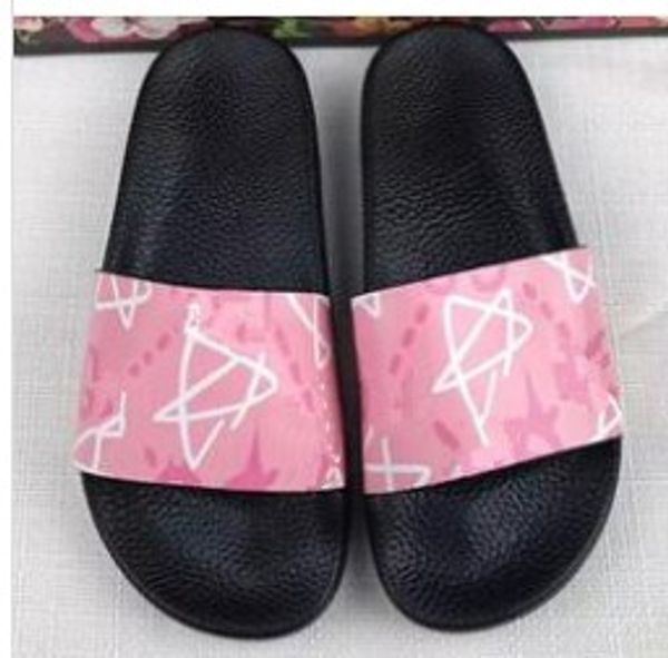

2019 size 35-48 tiger snake flower men women slippers leather slipper with orange box luxury slipper, Black