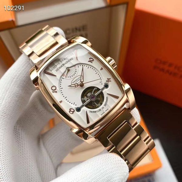 

parma joni automatic mechanical movement 316l steel case original jian shaped hollow pointer minerals super mirror 30 meters of life wat, Slivery;brown