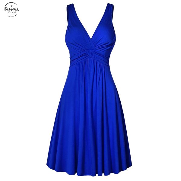 

2020 new summer women dress formal solid plus size v neck sling pleated slim flare party sundress 9032125, Black;gray