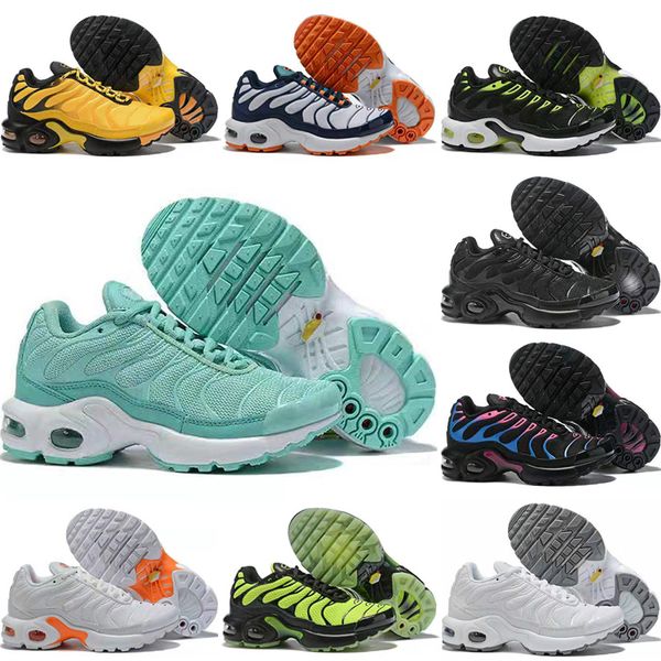 

2019 plus tn se kids sneakers girls boys running shoes youth children des chaussures tns femme yellow purple trainers scarpe, Black