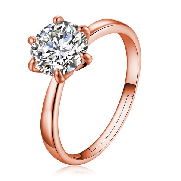 

sixclaw ring fashion crystal zircon simple ring sixclaw open for wish