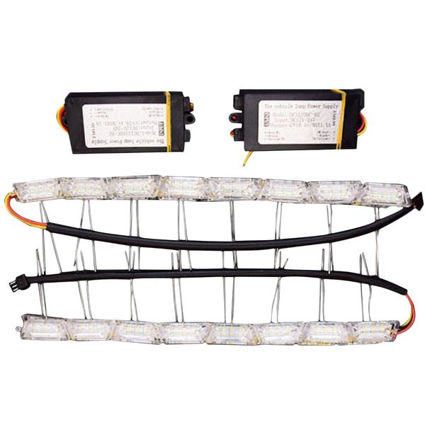 

car daytime running light crystal tears retractable modified white yellow two-color streamer steering horse 16 lights led ligh