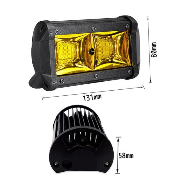 

54w led car yellow work light bar spot beam fog/driving lamp for offroad suv