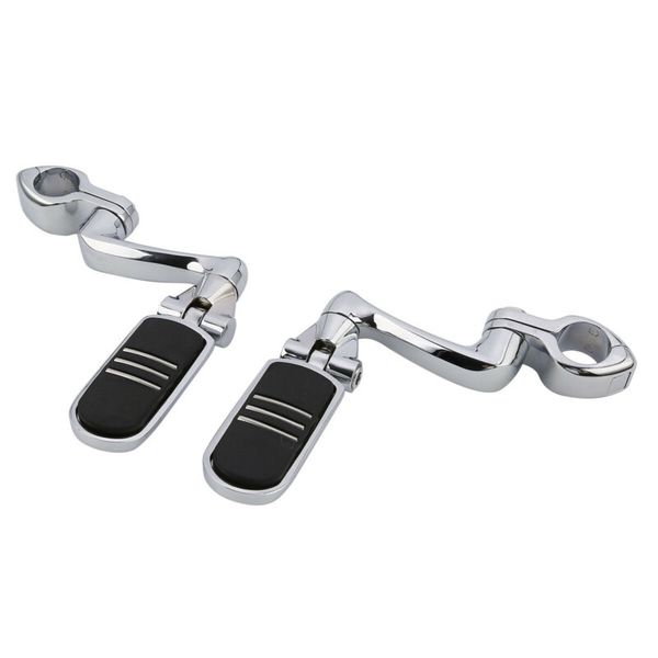 

motorcycle long highway foot pegs 1.25" engine guard mounts clamps for
