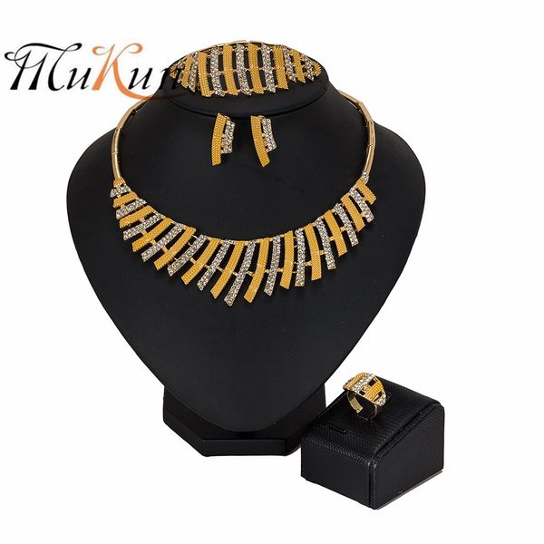 

mukun 2019 bridal gift nigerian wedding brand fashion african beads brand jewelry set dubai gold colorjewelry set women customer, Silver