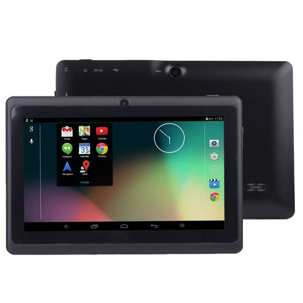 

7 inch tablet pc wifi 512mb ram and 8gb rom allwinner a33 tablet quad core android 4.4 capacitive tablet pc dual camera q88