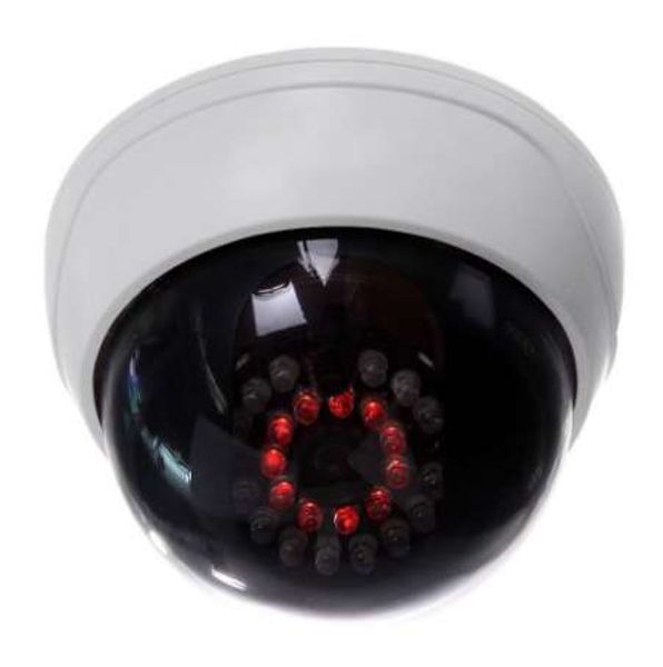 MOOL Telecamera di sicurezza fittizia CCTV per interni con LED IR bianchi