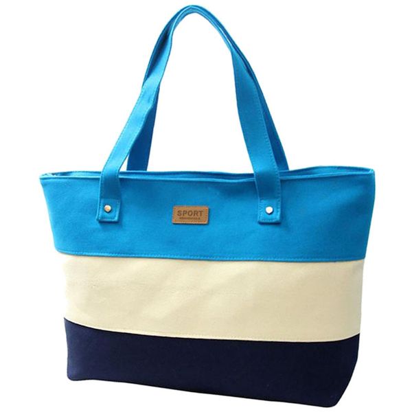 

fggs women's fashion leisure canvas handbag blue