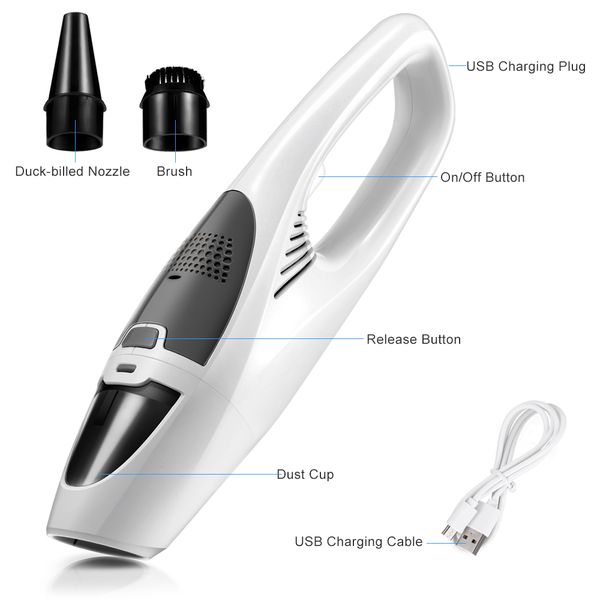 

mini powerful car vacuum cleaner 2000pa portable handheld home car vacuum cleaner cleaning dust crumb pet hair usb charge