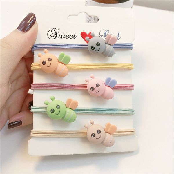 

300pcs/lot diy simple multi resin bees rubber band elasticity multilayer hair bands styling tools accessories ha1627, Brown