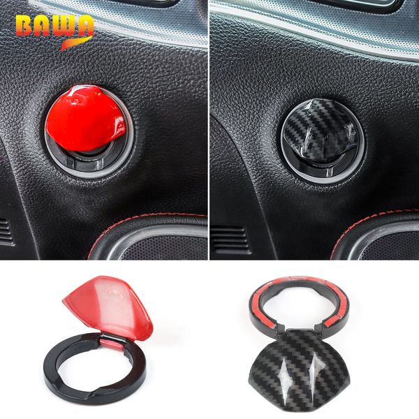 Bawa Car Engine Start Stop Switch Button Cover Stickers Accessories For Dodge Challenger 2015 Abs Interior Mouldings Accessorie Automotive Interiors