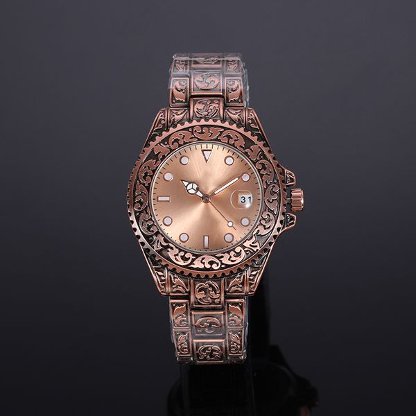 

Relojes Hombre Luxury Mens Watch Vintage Carved Stainless Steel Watches Sport Wristwatches Clock Gifts Relogio Masculino