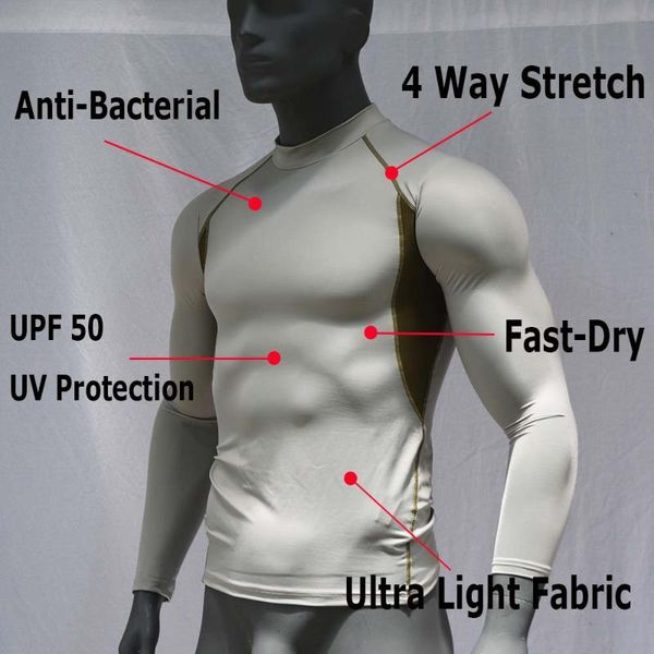 

long sleeves surf shirts men rashguard new diving shirt surfing dry-fit male rash guard upf 50 breathable beach wear 2019