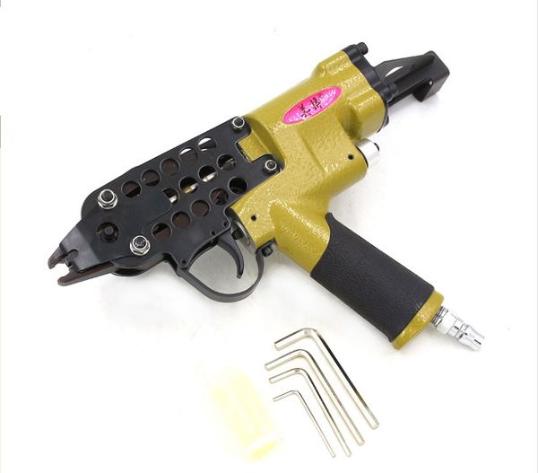 

new 1pcs zs 425k nailing gun pneumatic nail gun woodworking iron woven rattan special aluminum tube narrow crown stapler