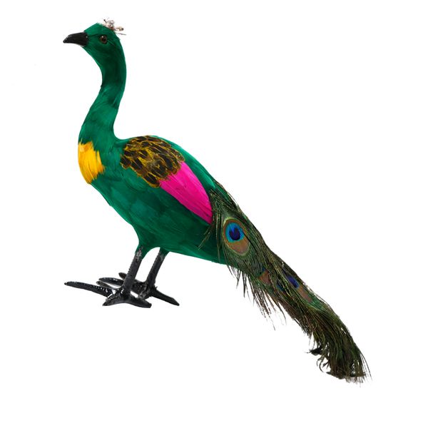 

artificial peacock figurine statue miniatures 42cm home garden decor