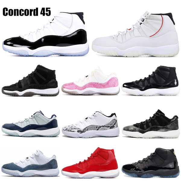

concord 11s men basketball shoes 11 snakeskin cap and gown bred win like women mens trainer outdoor sports sneakers 5.5-13