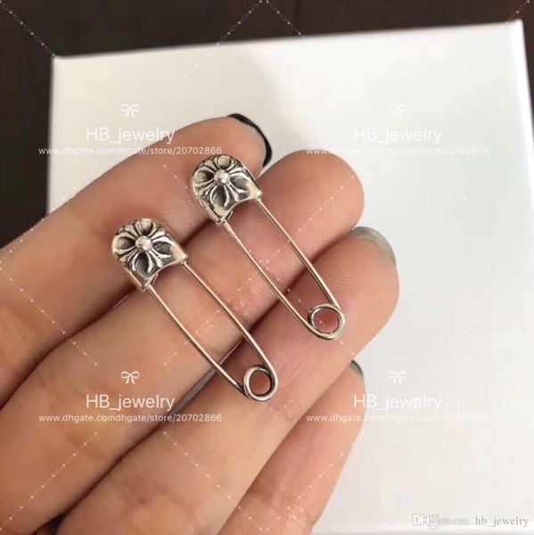 

популярный модный бренд 925 стерлингового серебра pin серьги / броши два использования для женщин юбилей подарок свадьба роскошные ювелирные, Golden;silver