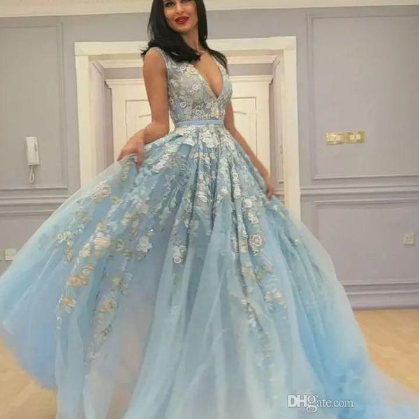 

prom dresses with deep v neck lace appliques sash formal evening dress count train zipper cocktail party gowns custom made vestidos, Black;red