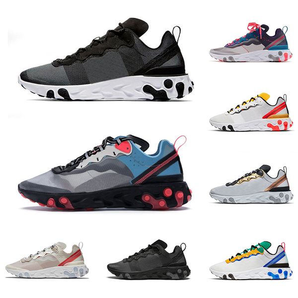 

react element 87 55 running shoes mens womens sneakers bred camo team red triple black tour green mens trainers sports