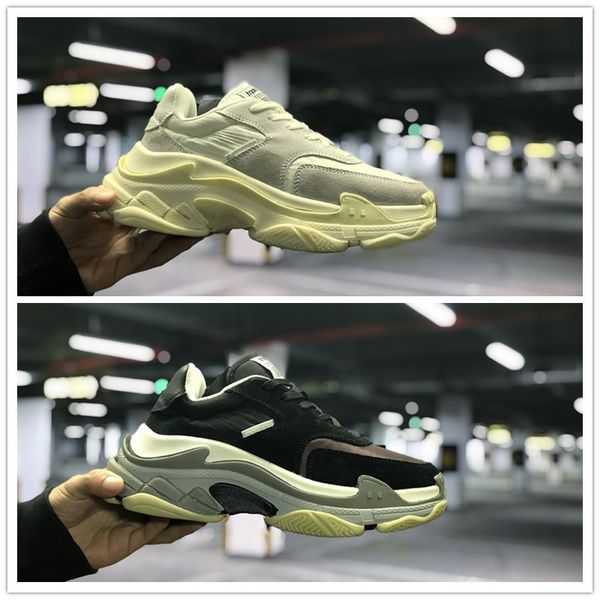 

2018 новый париж 2.0 тройной s кроссовки роскошный дизайнер повседневная папа обувь для мужчин женская верхняя мода zapatillas спорт теннис, Black