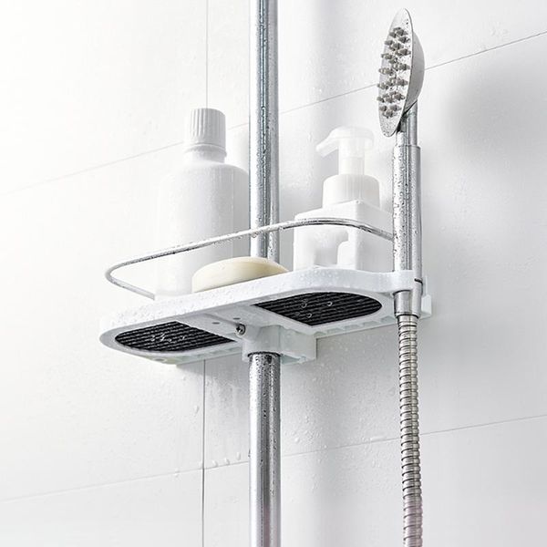 

bathroom shelf shower storage rack holder bathroom shower tray rack washer four-speed set lift rod bracket
