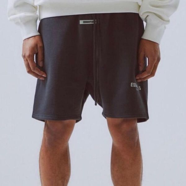 

fear of god short essentials reflective letters embroidered shorts highstreet hip hop comfortable shorts mens designer pants hfyydk005, White;black