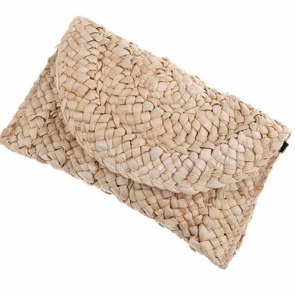 

2019 new fashion lady women summer lovely retro straw knitted handbag for key money beach clutch messenger long purse bag, Blue;gray