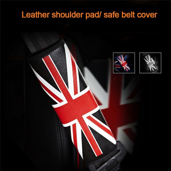

mahaqi 1pcs car seat belt safety harness decoration shoulder pad pu leather auto smart fortwo seatbelt cover car seat belt prote