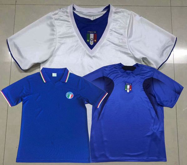 

retro t shirts 1986 2006 italy soccer jerseys del piero totti pirlo home away 86 06 retro football shirt s-2xl, Black;yellow