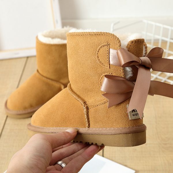 

sell new real australia high-quality kid boys girls children baby warm snow boots teenage students snow winter boots ing, Black