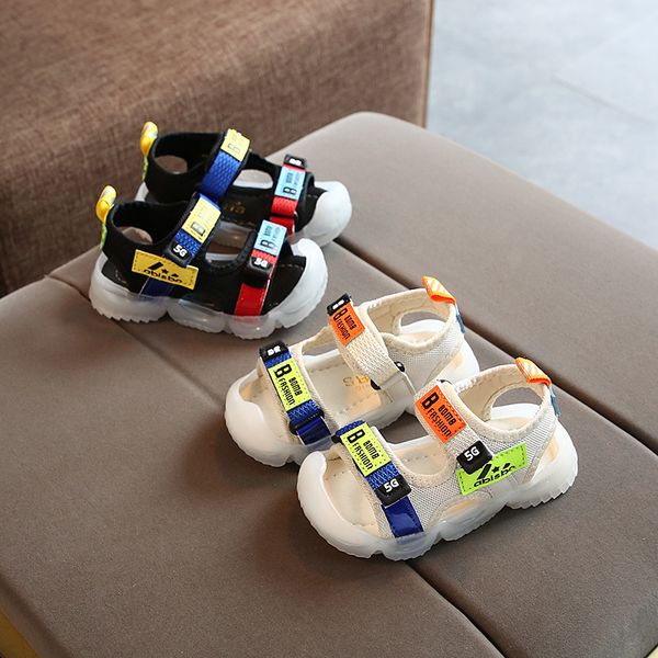 

lovely fashion european summer sandals kids soft breathable comfortable children casual shoes lovely baby girls boys shoes, Black;red