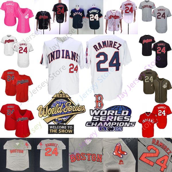 

Manny Ramirez Jersey Cleveland Boston Indians Red Sox 2004 2005 WS World Series Patch All Stiched Men Women Youth Button Pullover