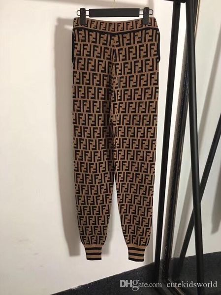 

женщины эластичный пояс брюки вязаные брюки осень весна клянусь женские брюки новые низы, Black;white