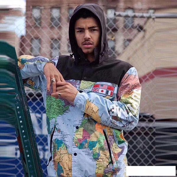 

luxury jacket mens clothing men women world map reflective designer jacket mens designer jacket winter coat size m-xxl, Black;brown