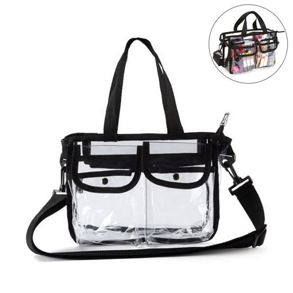 

transparent jelly color toiletry bag handbag female ladies pvc wash cosmetic makeup bag waterproof travel organizer