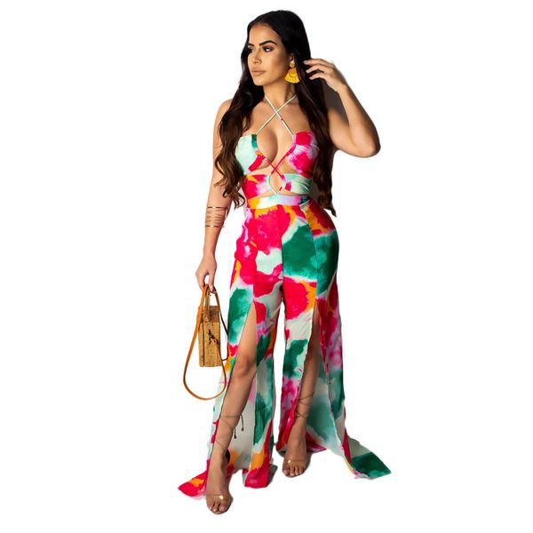

2019 spring printed bow suit women jumpsuit strap dyeing&boot cup pant nightclub clothes high-waist suit ladies rompers, Black;white