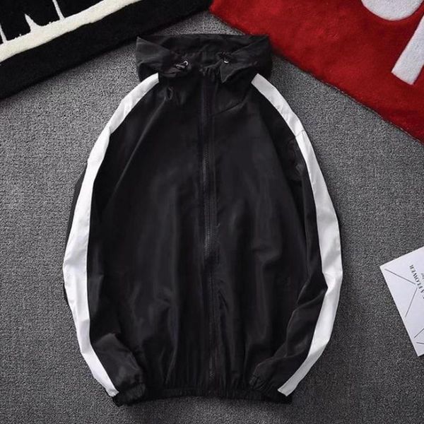 

adidas jacket adidas мужчины солнцезащитный ветрозащитный куртка с капюшоном ультратонкий досуг стиль для активного отдыха с капюшоном на мо, Black;brown
