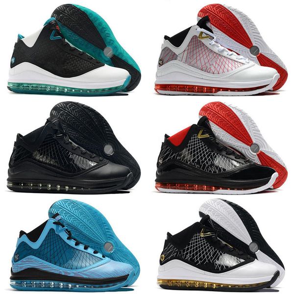 

lebron 7 vii all stars red carpet kids mens basketball shoes white black red glass blue chilling 7s sports sneakers