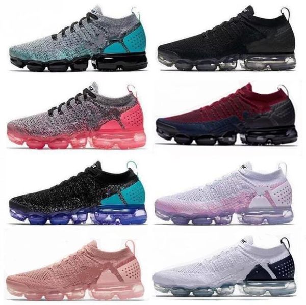 

full palm cushion sports shoes men women trend casual running shoes 2 generations couples flying woven breathable fashion sneakers