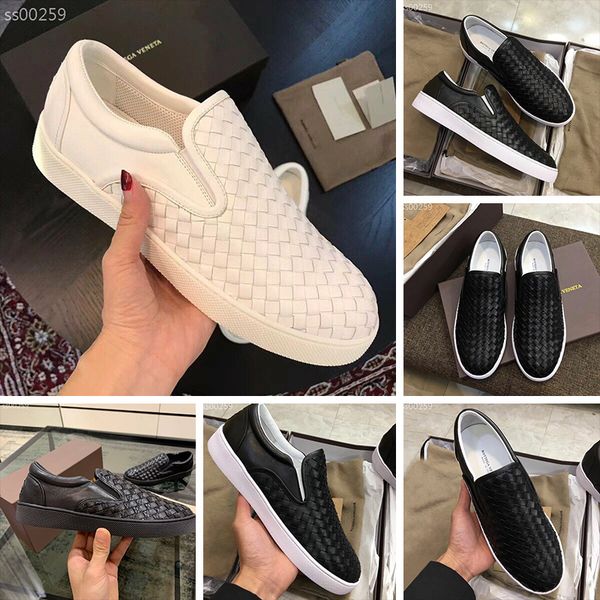 

2020 men's shoes handmade genuine leather knitting a pedal genuine men's business casual slip-on men's outdoor shoes style si